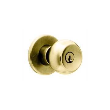 Falcon X Series Office Keyed Entry Knob Set with Troy Knob and Gala Rose
